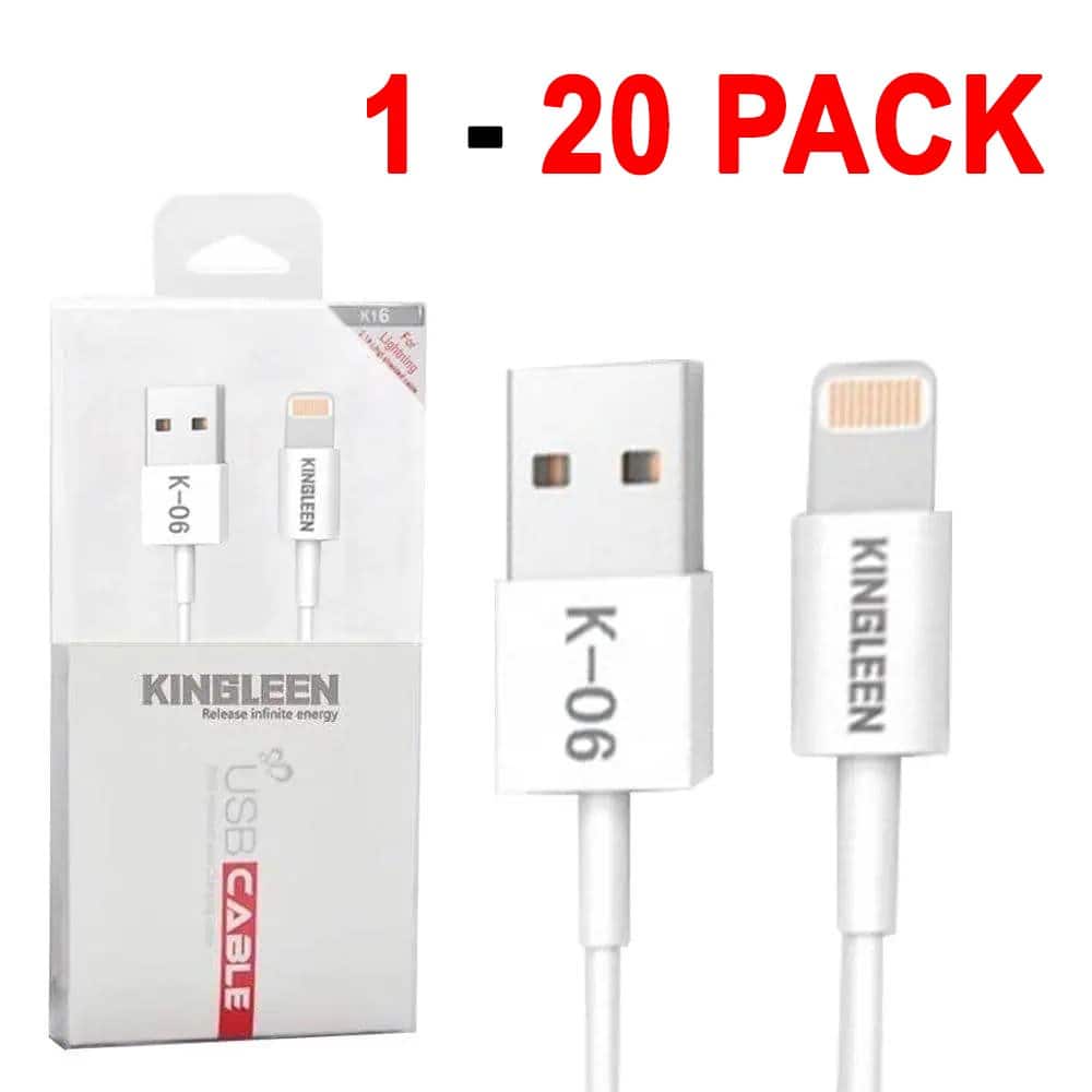 1X 10X 20X KINGLEEN (K06) 1M 2.1A Lightning Fast Charging High Quality Data Sync Cable Cord For Apple iPhone iPad iPod 1X 10X 20X KINGLEEN (K06) 1M 2.1A Lightning Fast Charging High Quality Data Sync Cable Cord For Apple iPhone iPad iPod